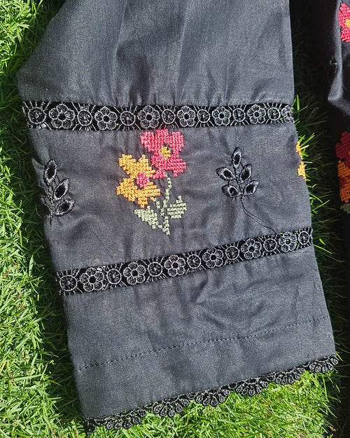 Black Embrioded Chicken Kari 2 Piece