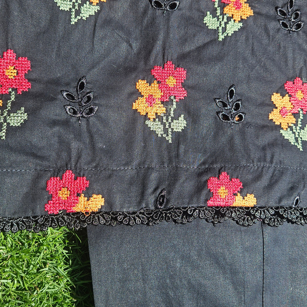 Black Embrioded Chicken Kari 2 Piece