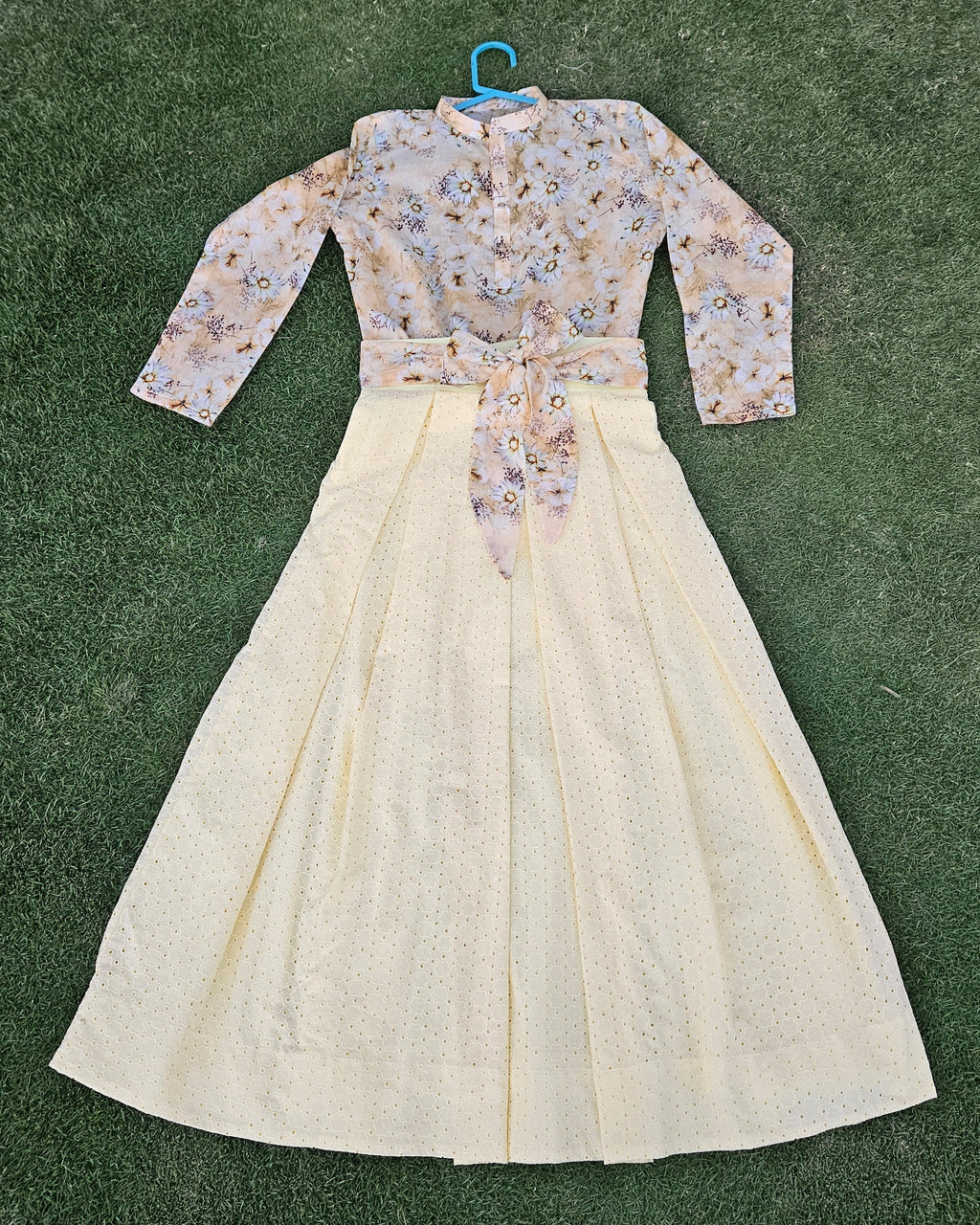 Yellow Chicken Kari Skirt With Floral Top