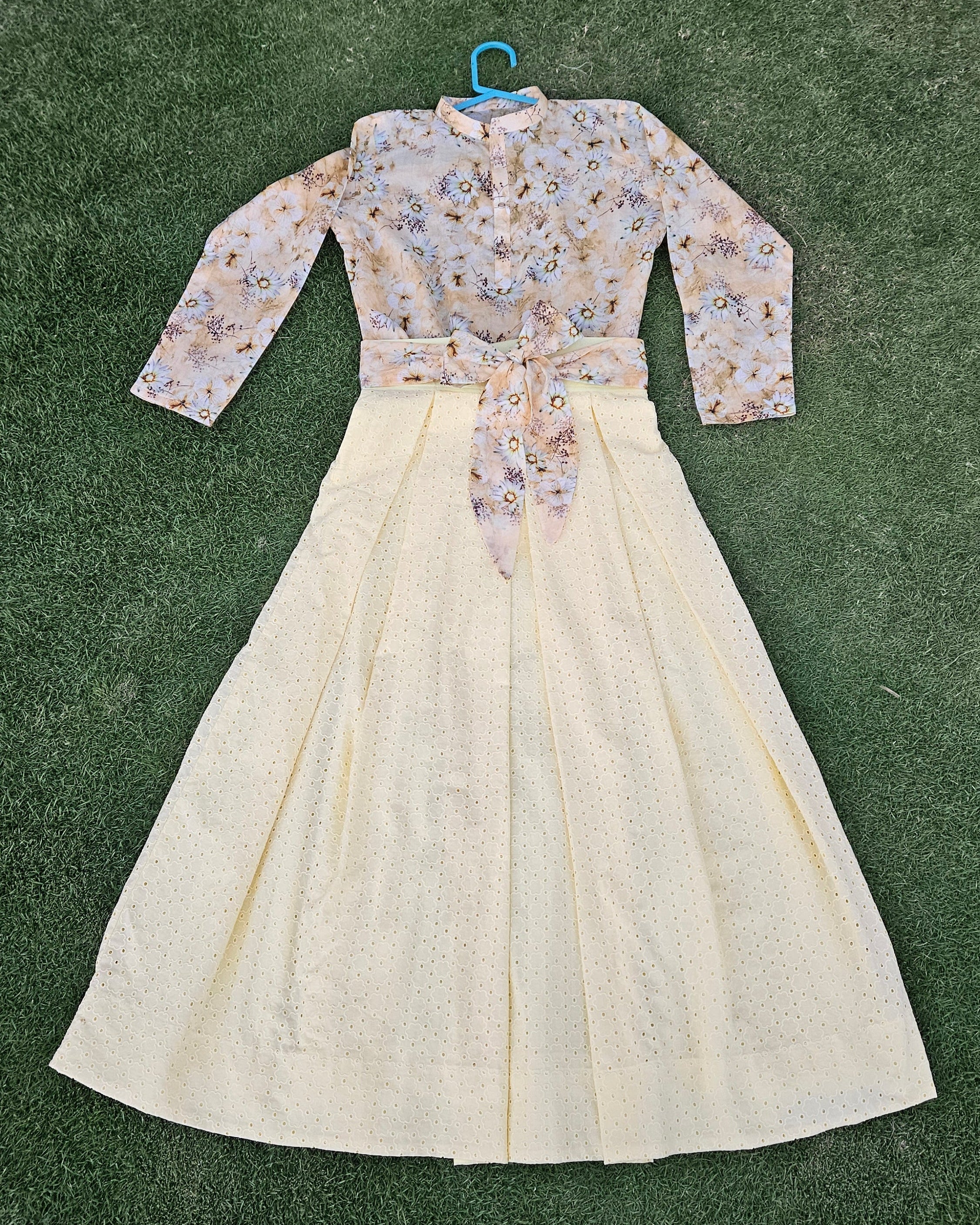 Yellow Chicken Kari Skirt With Floral Top