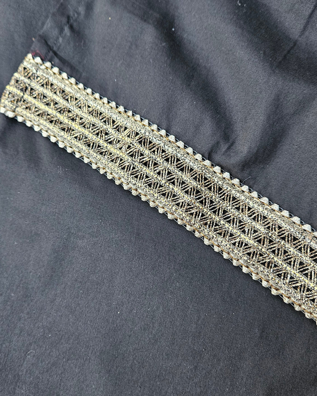 Black Cotton Shalwar Qameez with Gota