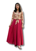 Red Chicken Kari Skirt With Floral Top