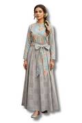 Green Chicken Kari Skirt With Floral Top