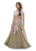 Olive Chicken Kari Skirt With Floral Top