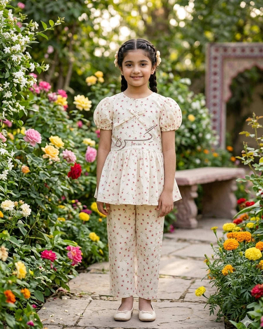 Off-White Frock with Trouser