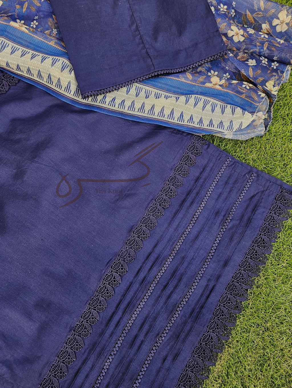 Navy Blue 3 Piece Cotton