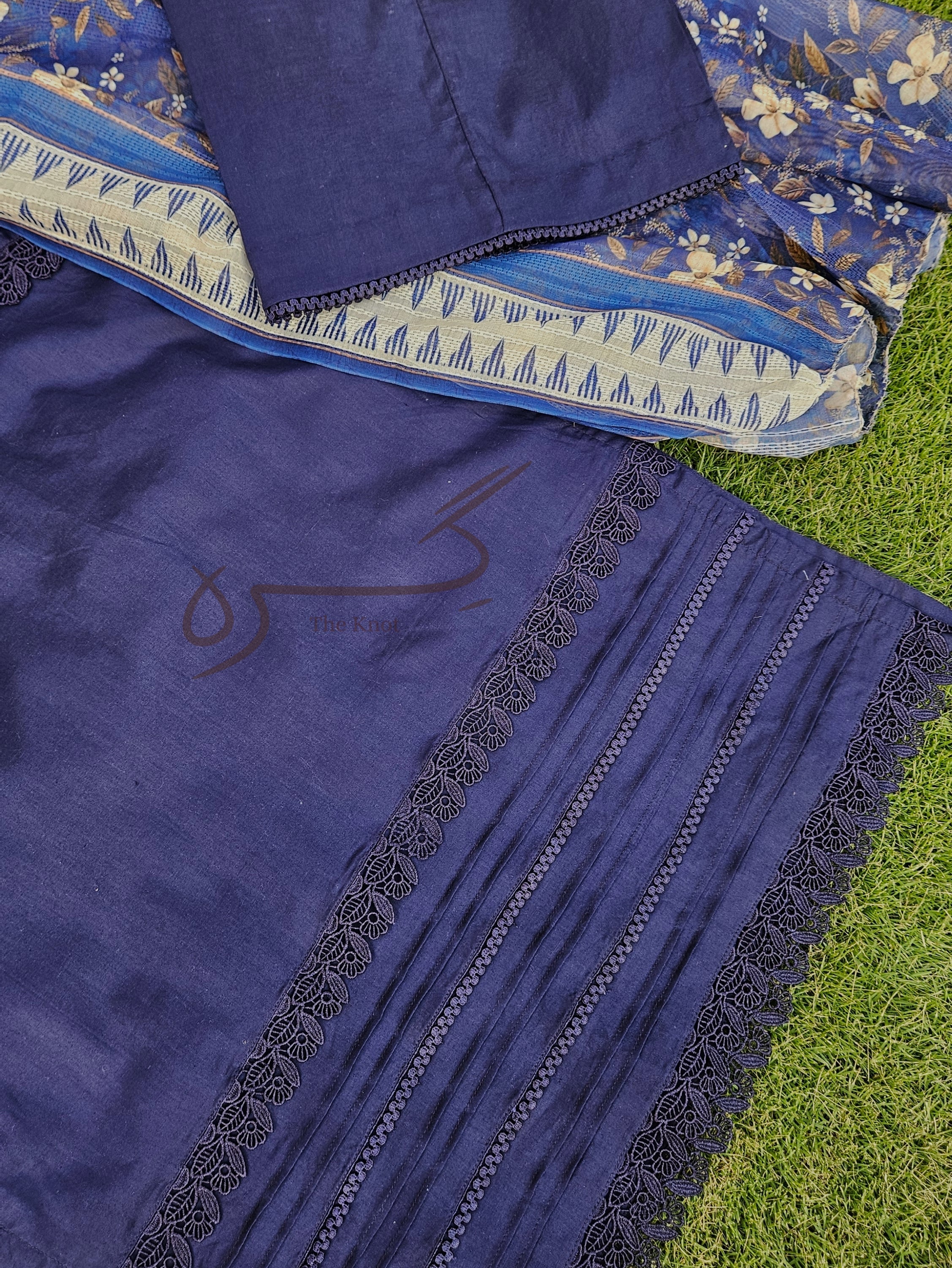 Navy Blue 3 Piece Cotton