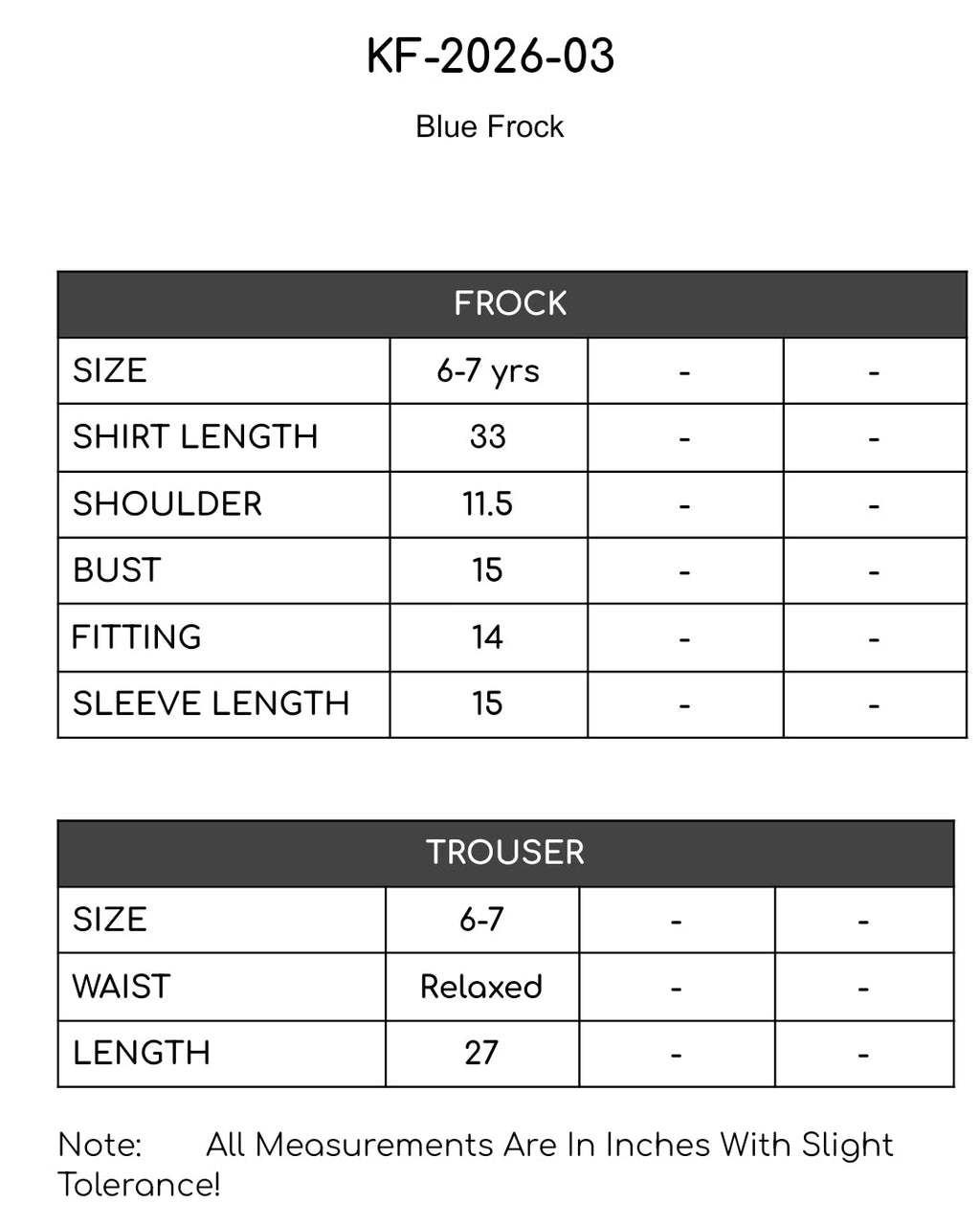 Floral Blue Frock For Kids
